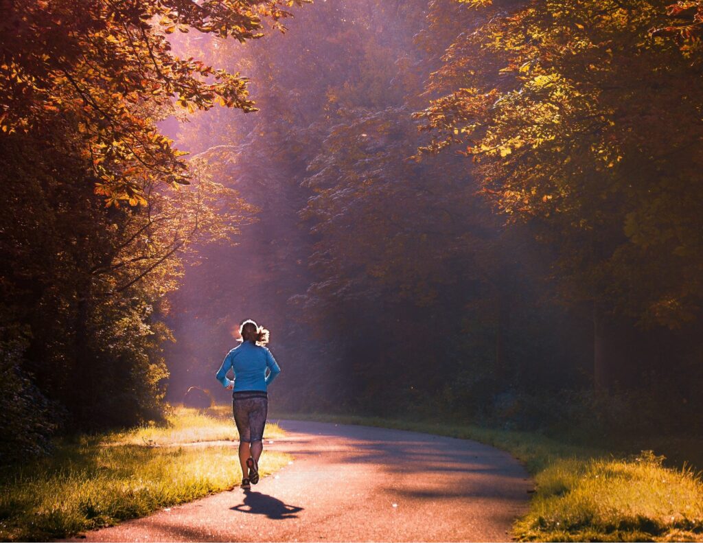 runner on road
